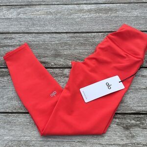 Alo Yoga 7/8 High-Waist Airbrush Legging Red Hot Summer XXS NWT